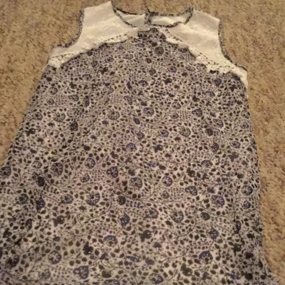 Blue flowery shirt